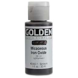 Golden Fluid Acrylics - Iridescent Micaceous Iron Oxide, 1 oz bottle