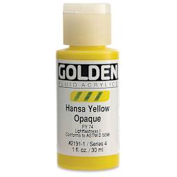Golden Fluid Acrylics - Hansa Yellow Opaque, 1 oz bottle