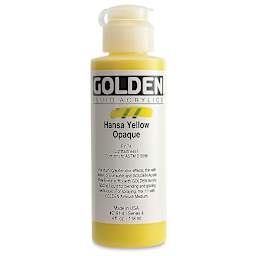 Golden Fluid Acrylics - Hansa Yellow Opaque, 4 oz bottle