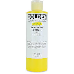 Golden Fluid Acrylics - Hansa Yellow Opaque, 8 oz bottle