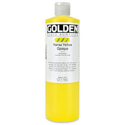 Golden Fluid Acrylics - Hansa Yellow Opaque, 16 oz bottle