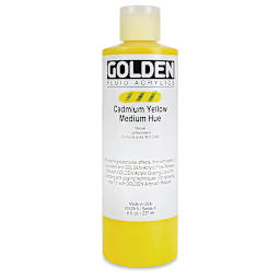 Golden Fluid Acrylics - Cadmium Yellow Medium Hue, 8 oz, Bottle