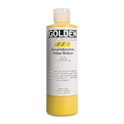 Golden Fluid Acrylics - Benzimidazolone Yellow Medium, 8 oz