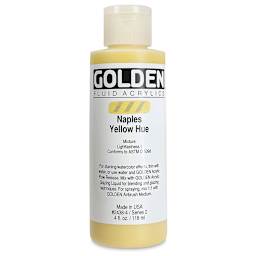 Golden Fluid Acrylics - Naples Yellow Historical Hue, 4 oz bottle
