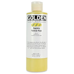 Golden Fluid Acrylics - Naples Yellow Historical Hue, 8 oz bottle