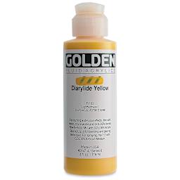 Golden Fluid Acrylics - Diarylide Yellow, 4 oz bottle