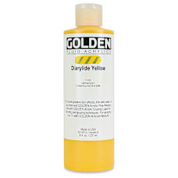 Golden Fluid Acrylics - Diarylide Yellow, 8 oz bottle