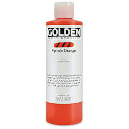 Golden Fluid Acrylics - Pyrrole Orange, 8 oz bottle