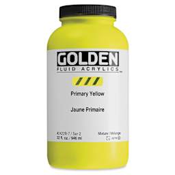 Golden Fluid Acrylic - Primary Yellow, 32 oz
