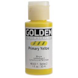 Golden Fluid Acrylics - Primary Yellow, 1 oz bottle