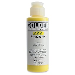 Golden Fluid Acrylics - Primary Yellow, 4 oz bottle
