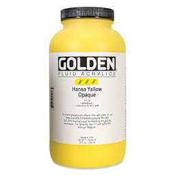 Golden Fluid Acrylics - Hansa Yellow Opaque, 32 oz, Jar