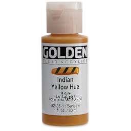 Golden Fluid Acrylics - Indian Yellow Historical Hue, 1 oz bottle 