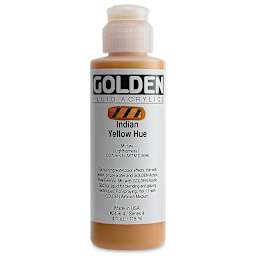 Golden Fluid Acrylics - Indian Yellow Historical Hue, 4 oz bottle