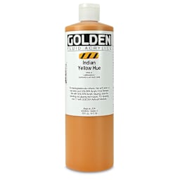 Golden Fluid Acrylics - Indian Yellow Historical Hue, 16 oz bottle