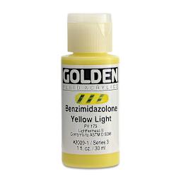 Golden Fluid Acrylics - Benzimidazolone Yellow Light, 1 oz bottle
