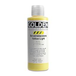 Golden Fluid Acrylics - Benzimidazolone Yellow Light, 4 oz bottle