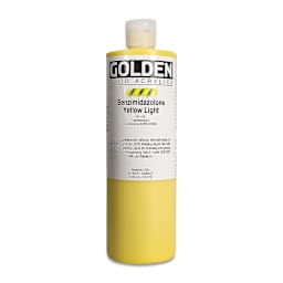 Golden Fluid Acrylics - Benzimidazolone Yellow Light, 16 oz bottle