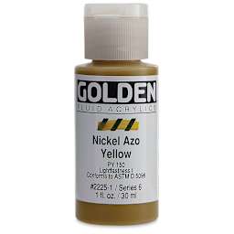 Golden Fluid Acrylics - Nickel Azo Yellow, 1 oz bottle