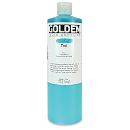 Golden Fluid Acrylics - Teal, 16 oz bottle