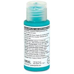Golden Fluid Acrylics - Cobalt Teal, 1 oz bottle back