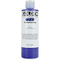 Golden Fluid Acrylics - Ultramarine Blue, 8 oz bottle