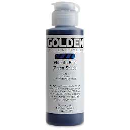 Golden Fluid Acrylics - Phthalo Blue (Green Shade), 4 oz bottle