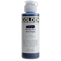 Golden Fluid Acrylics - Phthalo Blue (Red Shade), 4 oz bottle