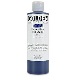 Golden Fluid Acrylics - Phthalo Blue (Red Shade), 8 oz bottle