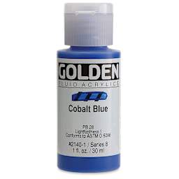 Golden Fluid Acrylics - Cobalt Blue, 1 oz bottle