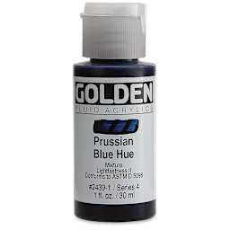 Golden Fluid Acrylics - Prussian Blue Historical Hue, 1 oz bottle