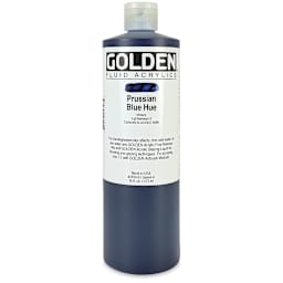Golden Fluid Acrylics - Prussian Blue Historical Hue, 16 oz bottle