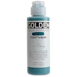 Golden Fluid Acrylics - Cobalt Turquoise, 4 oz bottle