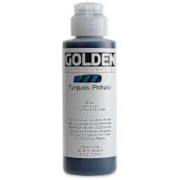 Golden Fluid Acrylics - Turquoise (Phthalo), 4 oz bottle