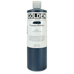 Golden Fluid Acrylics - Turquoise (Phthalo), 16 oz bottle