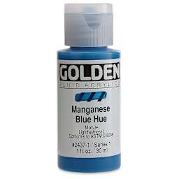 Golden Fluid Acrylics - Manganese Blue Historical Hue, 1 oz bottle