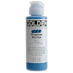 Golden Fluid Acrylics - Manganese Blue Historical Hue, 4 oz bottle
