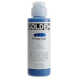 Golden Fluid Acrylics - Primary Cyan, 4 oz bottle