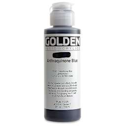 Golden Fluid Acrylics - Anthraquinone Blue, 4 oz bottle