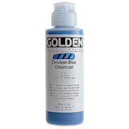 Golden Fluid Acrylics - Cerulean Blue Chromium, 4 oz bottle