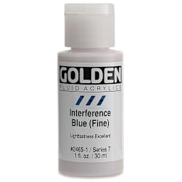 Golden Fluid Acrylics - Interference Blue (Fine), 1 oz bottle