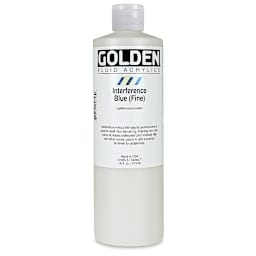Golden Fluid Acrylics - Interference Blue (Fine), 16 oz bottle