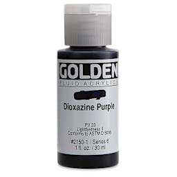 Golden Fluid Acrylics - Dioxazine Purple, 1 oz bottle