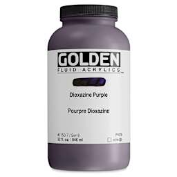 Golden Fluid Acrylic - Dioxazine Purple, 32 oz