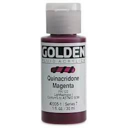 Golden Fluid Acrylics - Quinacridone Magenta, 1 oz bottle
