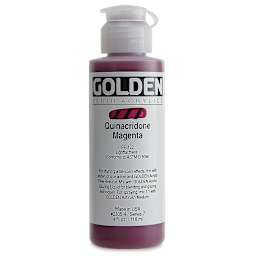 Golden Fluid Acrylics - Quinacridone Magenta, 4 oz bottle