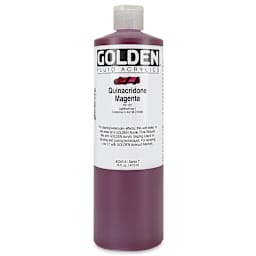 Golden Fluid Acrylics - Quinacridone Magenta, 16 oz bottle