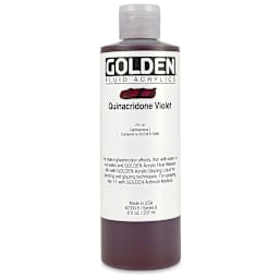 Golden Fluid Acrylics - Quinacridone Violet, 8 oz bottle