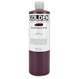 Golden Fluid Acrylics - Quinacridone Violet, 16 oz bottle