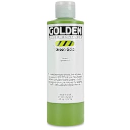 Golden Fluid Acrylics - Green Gold, 8 oz bottle
